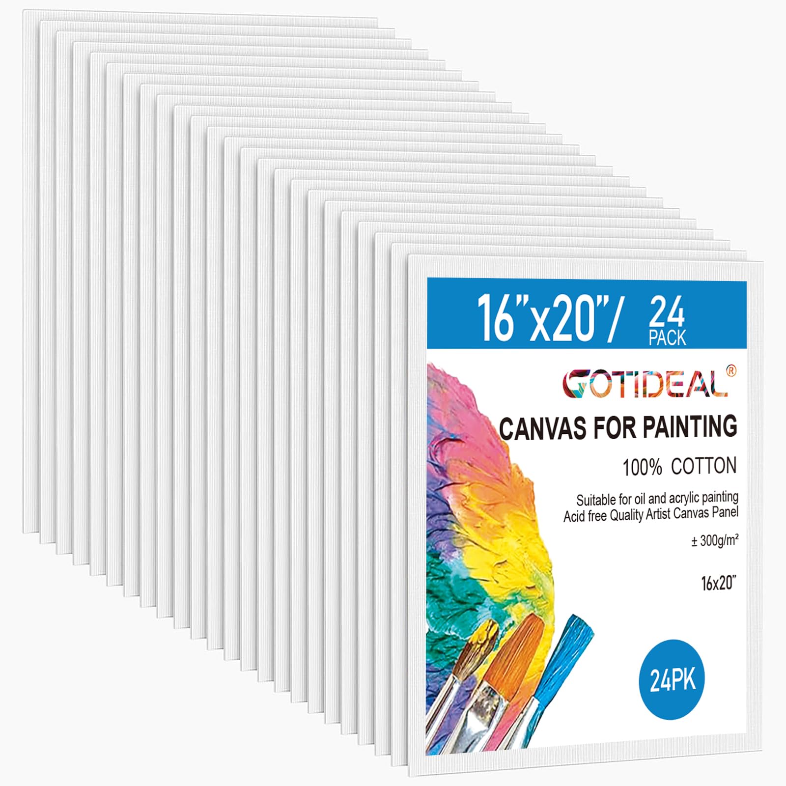 Gotideal 24 Pack Canvas Boards