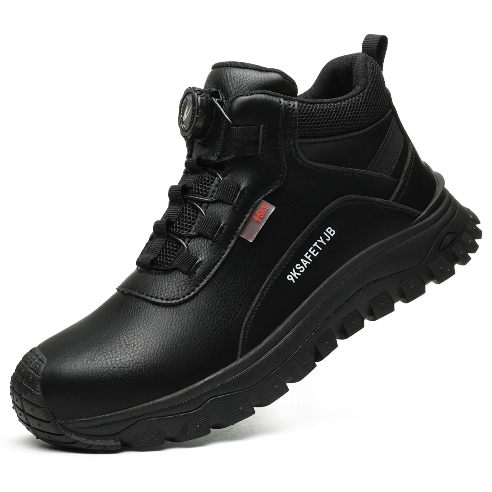 Composite Steel Toe Safety Shoes Lightweight Kevlar Puncture Resistant 6KV Electrical Insulated Breathable Waterproof Slip Resistant Industrial Construction Sneakers Rubber Sole Work Boots