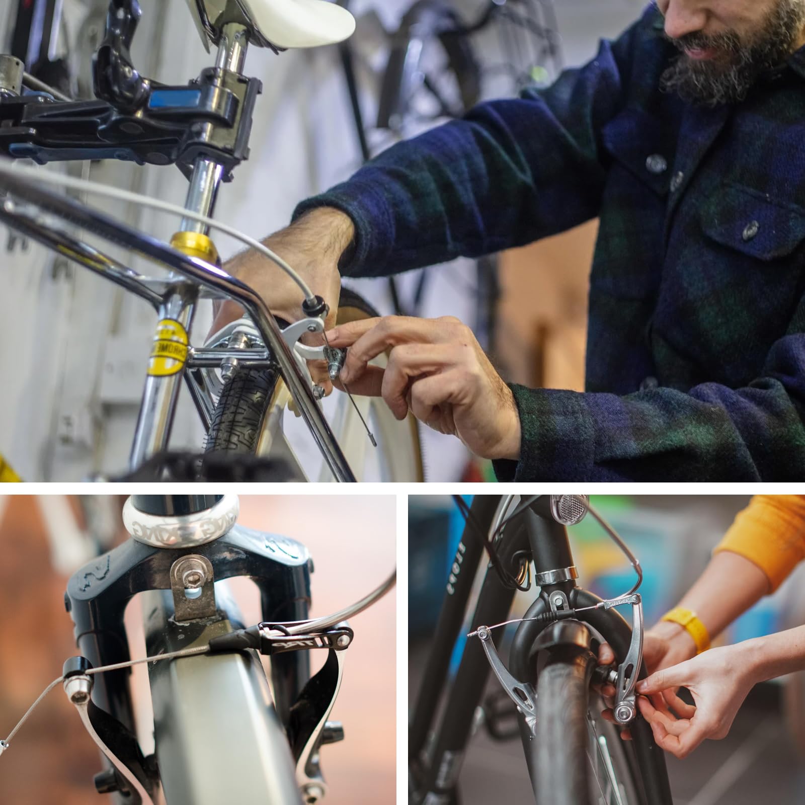 4 Stück Universal Fahrrad Bremszug und Schaltzüge für Mountainbike Rennrad
