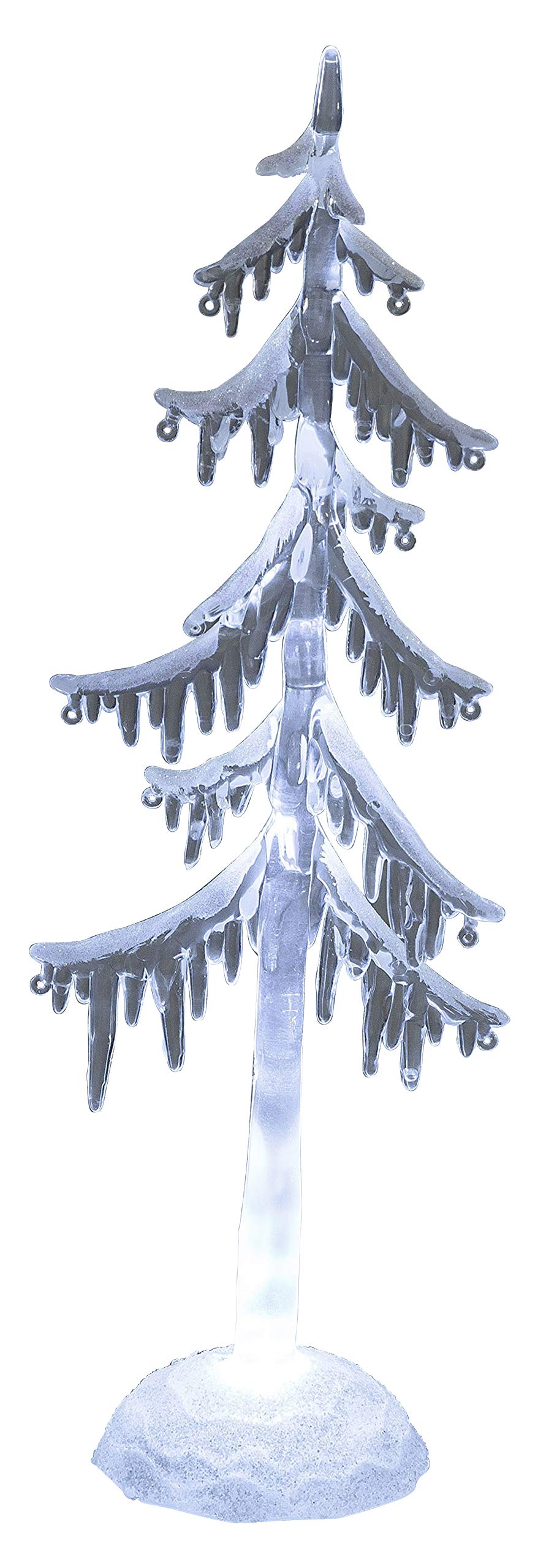 Dekobaum aus Acryl, gefrostet, mit Licht – ca. 25 cm