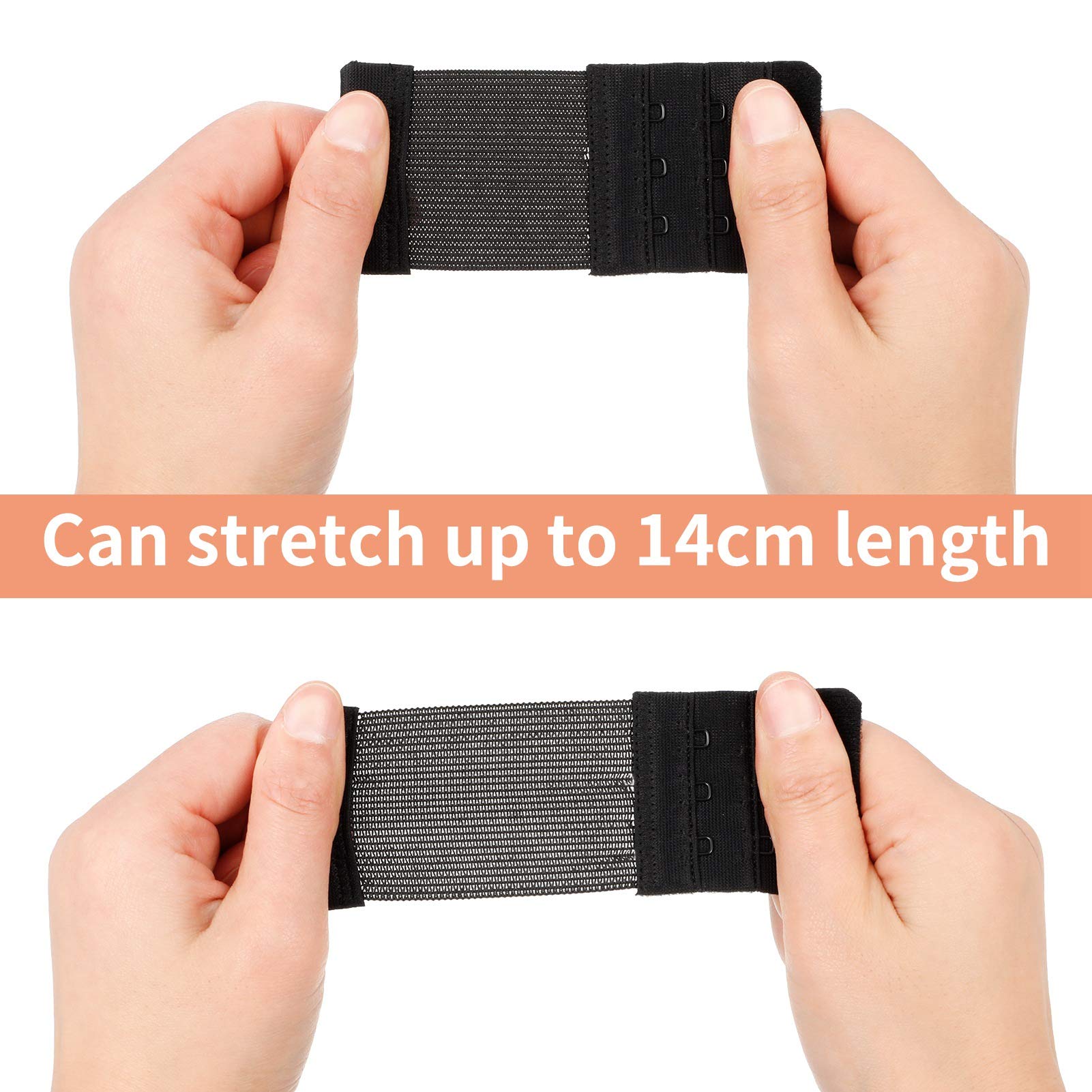 Kit 12 Prolunghe Reggiseno - 3 Colori (pelle, Bianco, Nero) Con Ganci Metallici - Foto 6