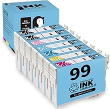 Remanufactured Ink Cartridge for Epson 99 Used for Epson Artisan 800 810 837 835 700 710 725 730 Printer All-in-One 7 Pack (2 Black 1 Cyan 1 Magenta 1 Yellow 1Light Cyan 1 Light Magenta)