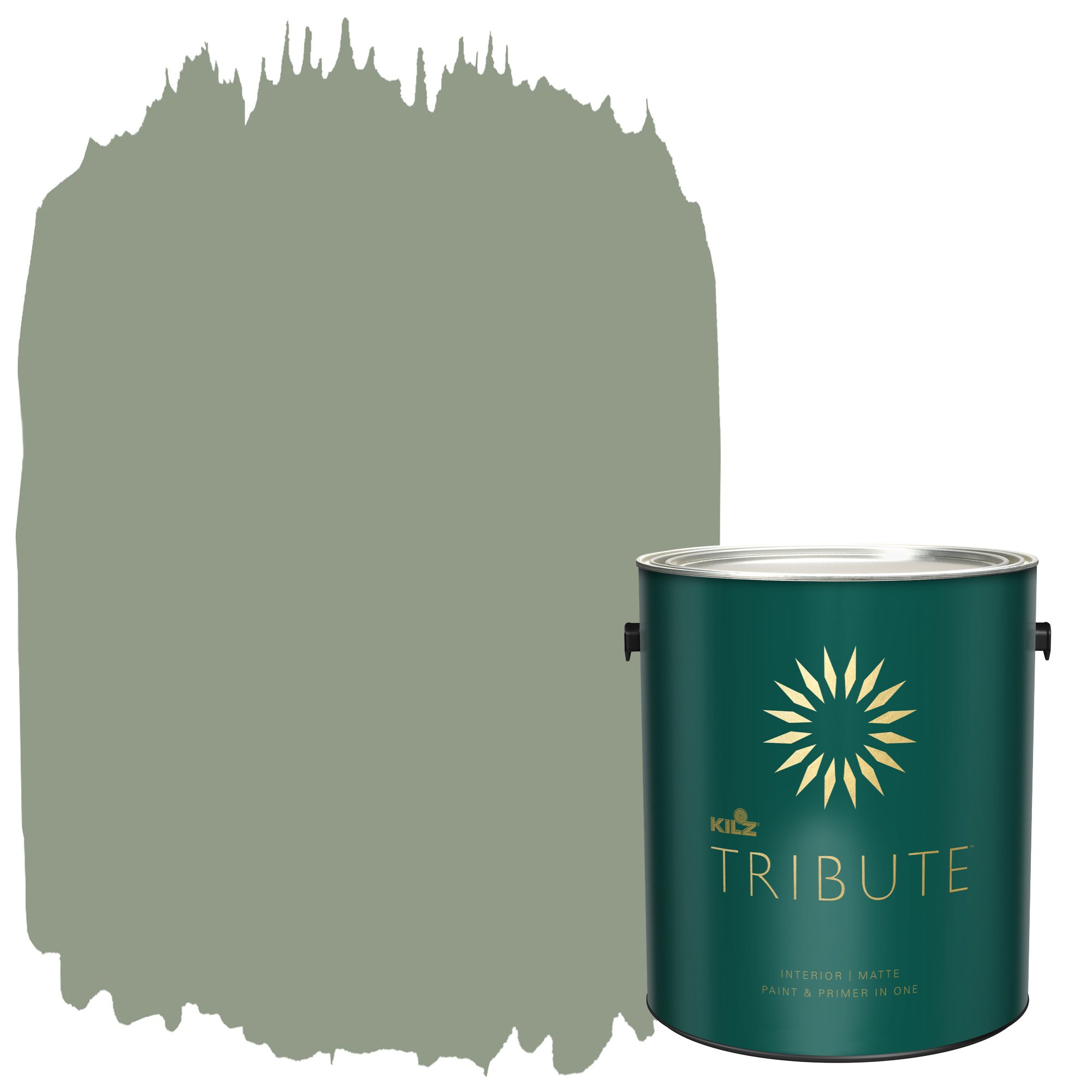 KILZ TRIBUTE Paint & Primer, Interior, Matte, Weeping Willow, 1 Gallon