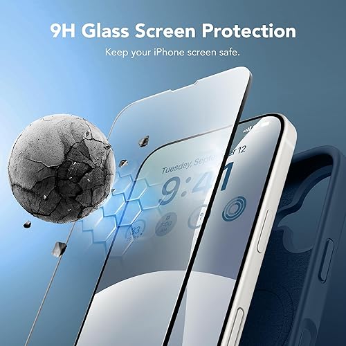 Miniatura 325 de GONEZ Funda para iPhone 14 Pro, compatible con Magsafe, con protector de pantalla + protector de lente de cámara, forro de microfibra suave