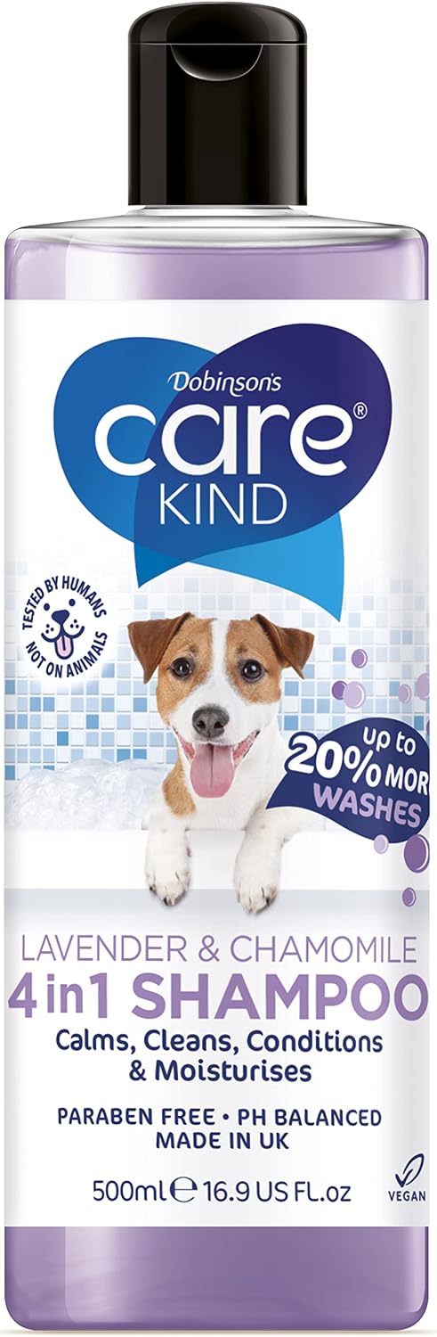 Dog Shampoo 4 in 1 Lavender & Chamomile Dog Grooming Shampoo Products for Smelly Dogs with Fragrance, Best Puppy Shampoo, Professional Groom Vegan pet