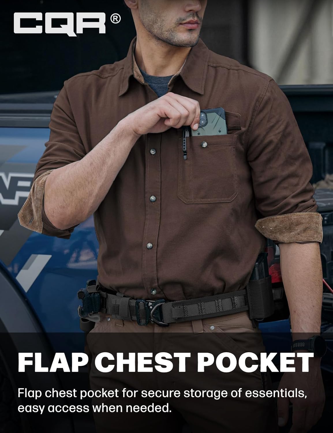 CQR Men's 100% All Cotton Button Down Flannel Shirts, Long Sleeve Brushed Warm Soft Casual Outdoor Plaid Shirt - Image 6