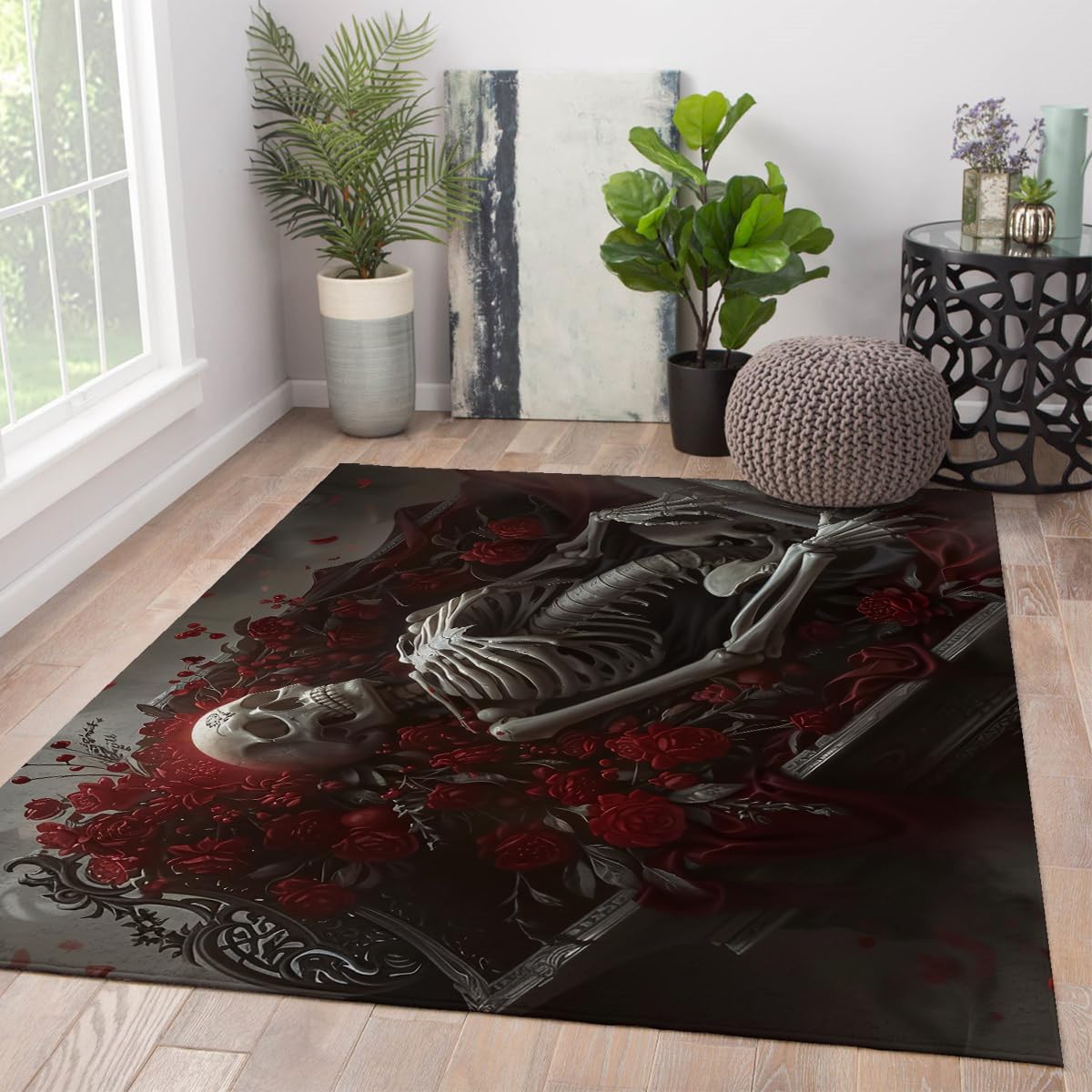 Tapis Gothique Salon 120x150 pour une Descente de Bed Romantique et Douce