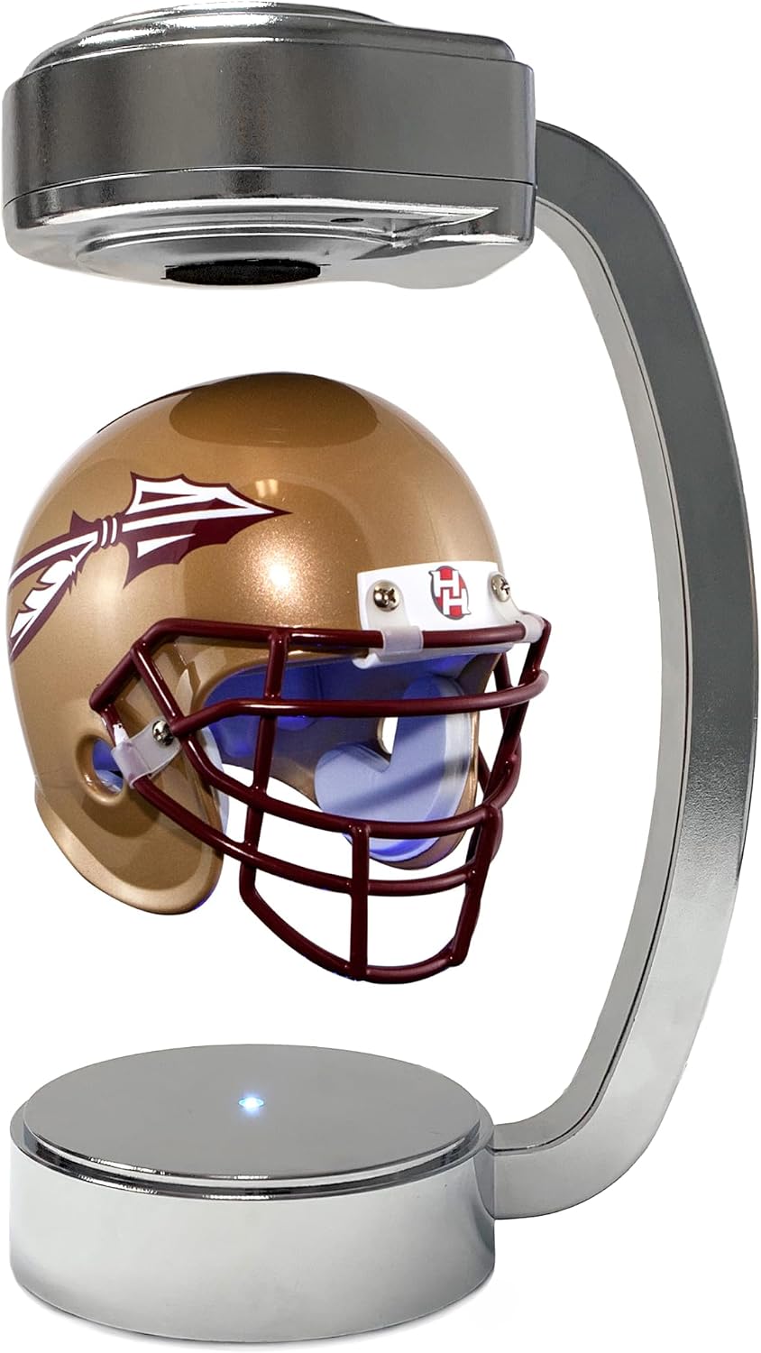 Pegasus Sports Officially Licensed NCAA Mini Rotating Levitating Hover Helmet in Chrome