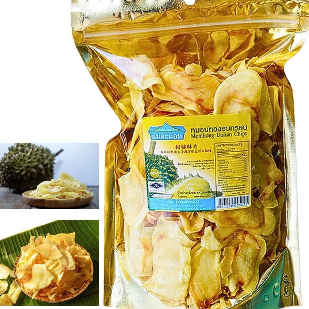 ドリアンチップス Durian chips 100gx4点セット Amazon.com: Durian Monthong Crispy Chips, Original Flavor, Thai