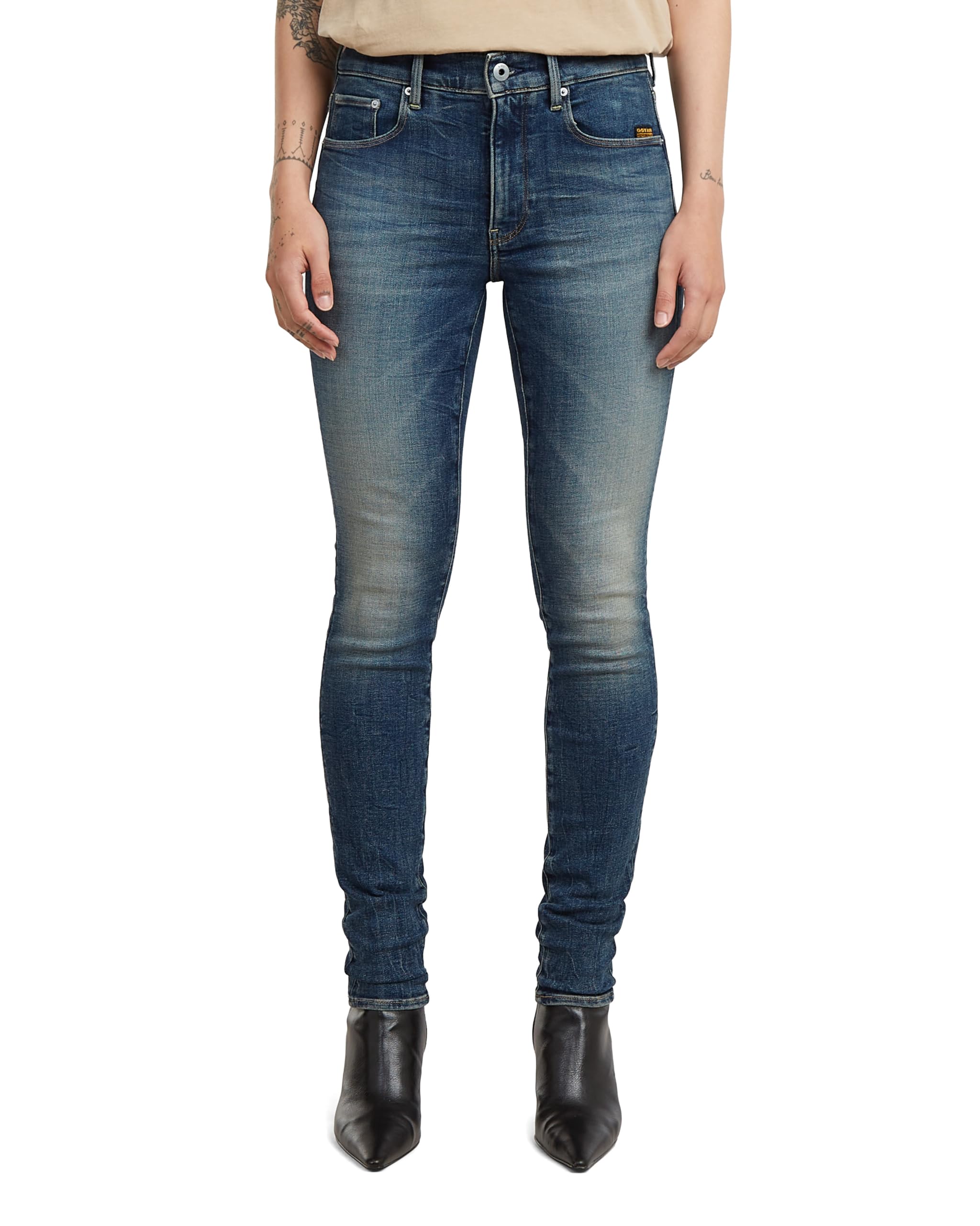 G-STAR Women's 3301 Skinny Jeans, Colour Blue, Size: Waist 32, Inseam 32