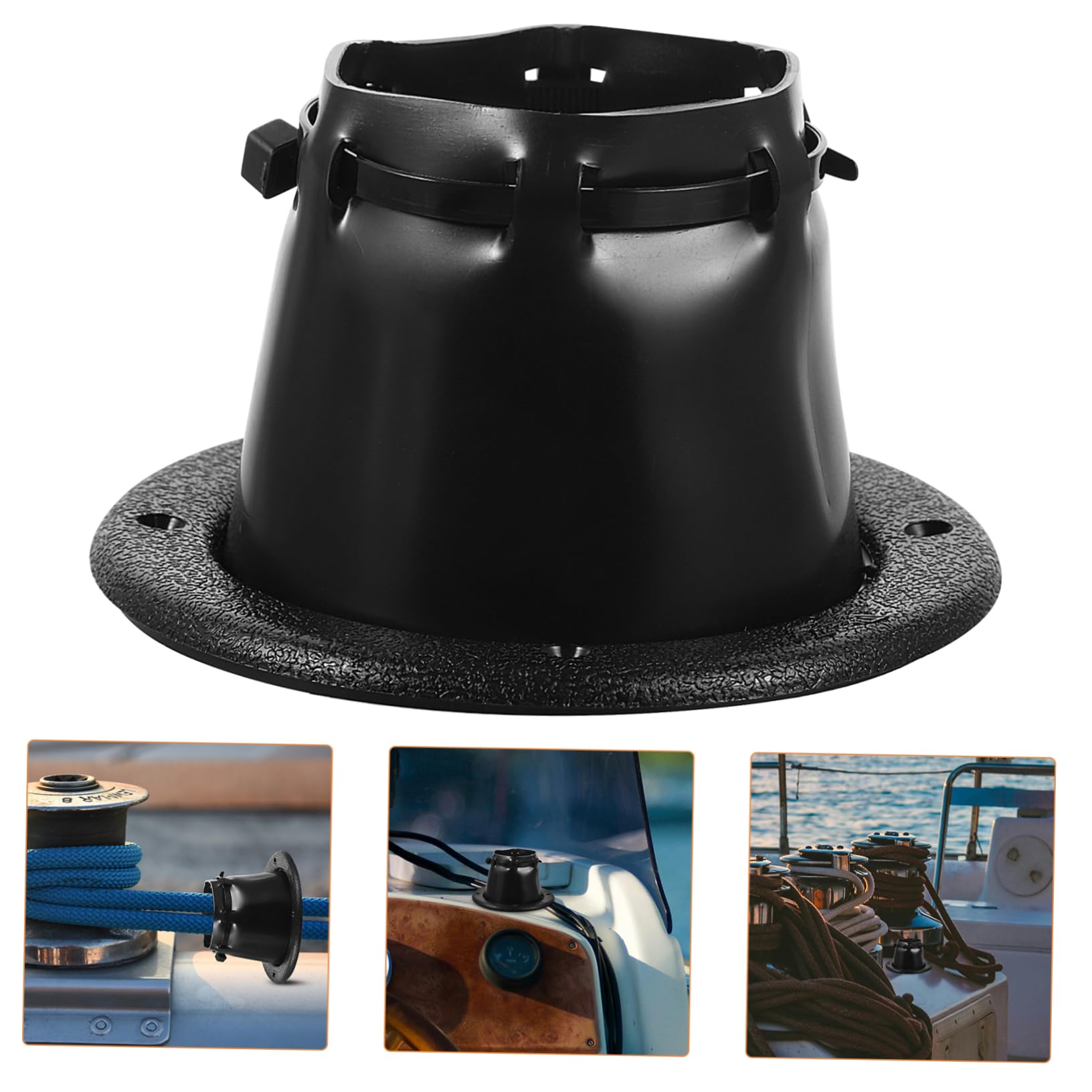 Sosoport Foro di Filettatura Impermeabile Barca Accessori Camper Protezione Passacavo Guaina di Protezione del Cavo Gerrezze Via Cavo Guaina Protettiva per Cavo Plastica Siliconica Nero