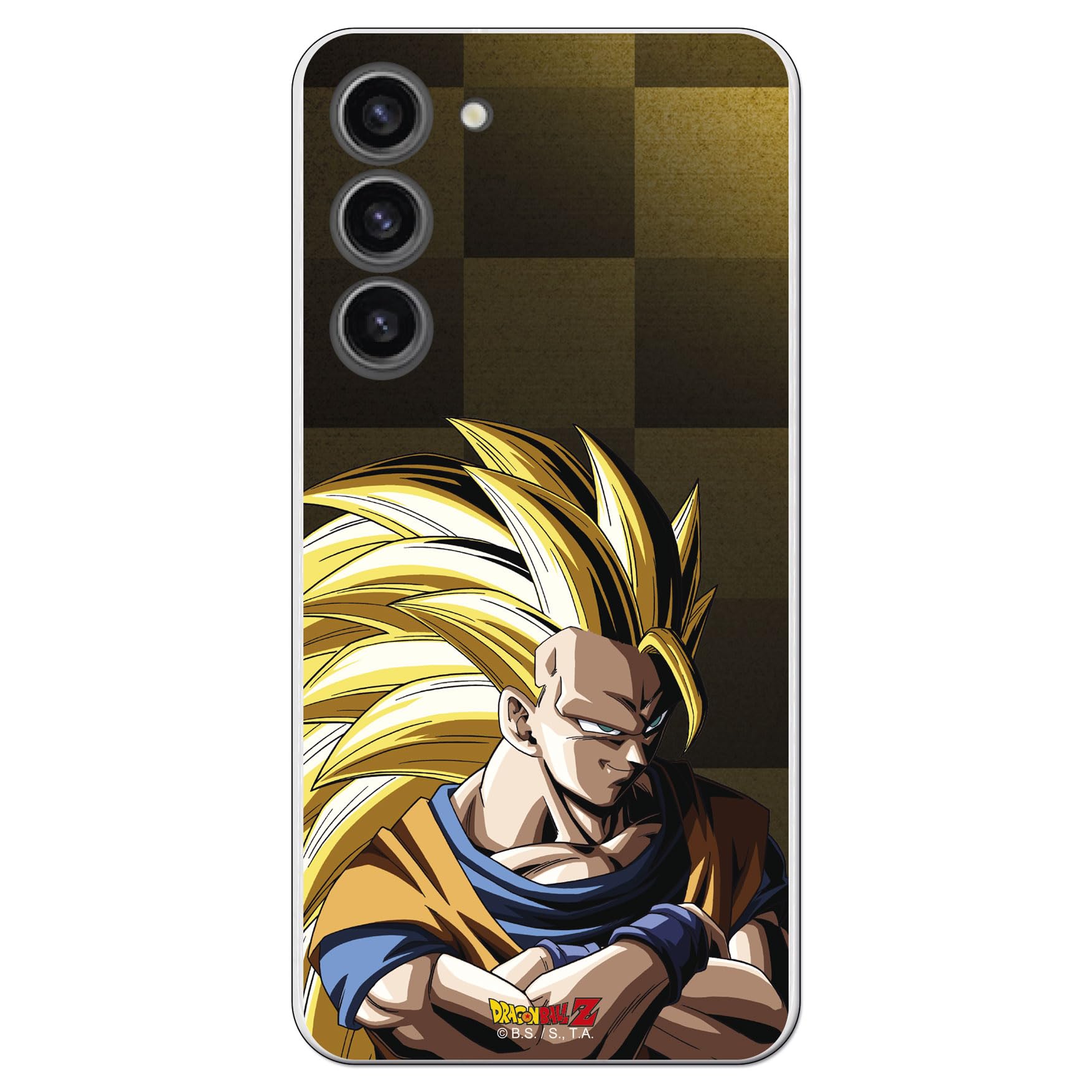 Personalaizer Flexible Case Compatible for Samsung S24 Plus Smartphone with Goku transparent