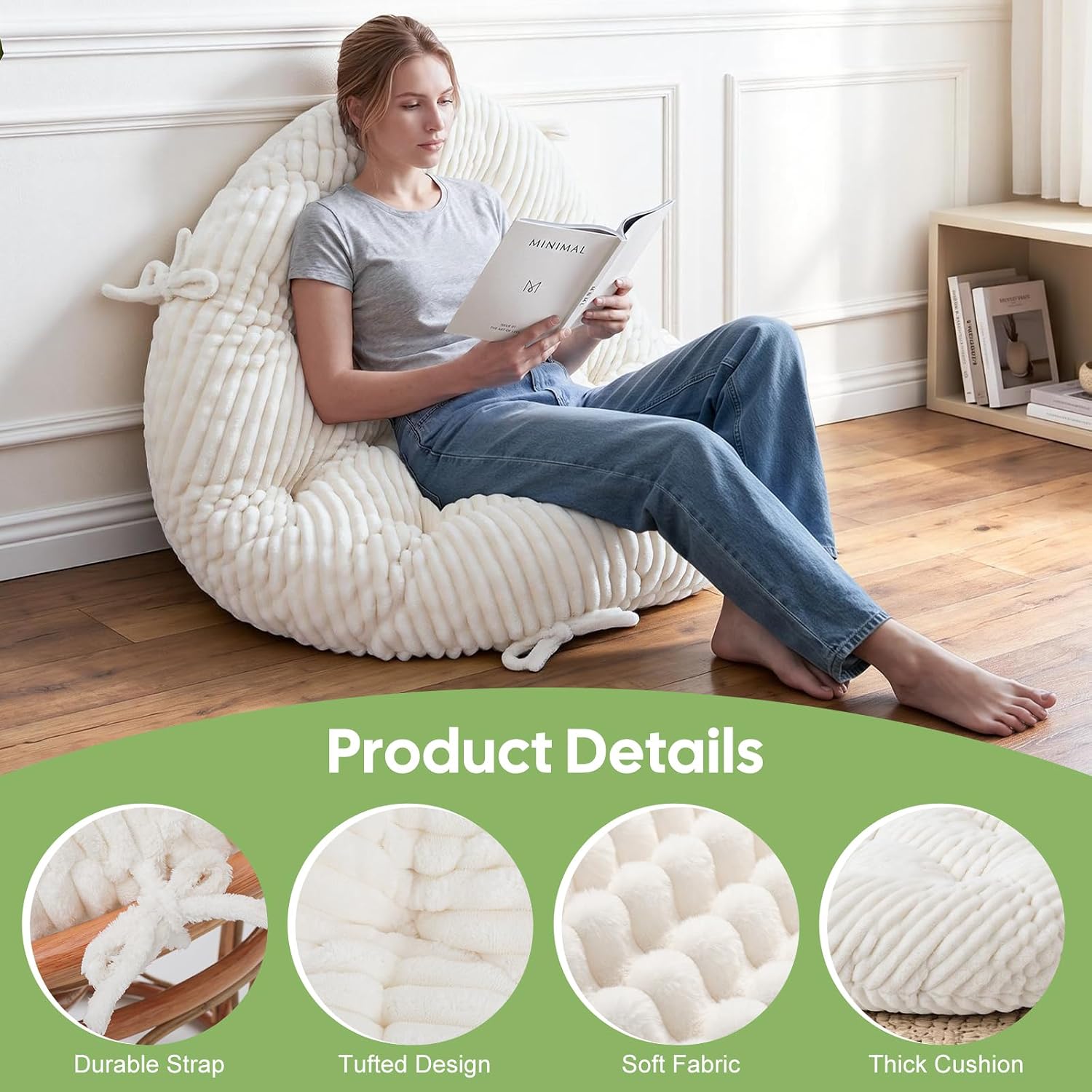Papasan Chair Cushion, Circle Papasan Cushion (Cushion Only)