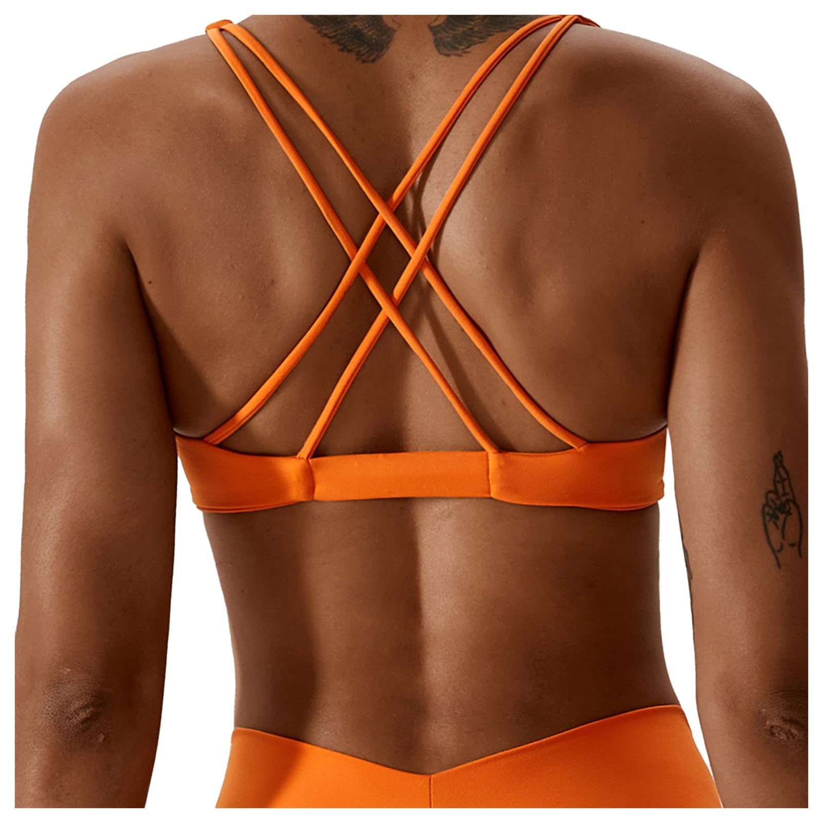 Seamless Yoga Top Skin Feel for Women Backless Sports Bra for Running Fitness Bralette, Black, S