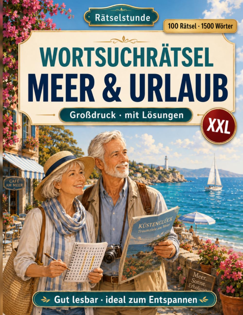 Wortsuchrätsel Meer & Urlaub: 100 Themenrätsel mit Lösungen – Großdruck (Rätselstunde)