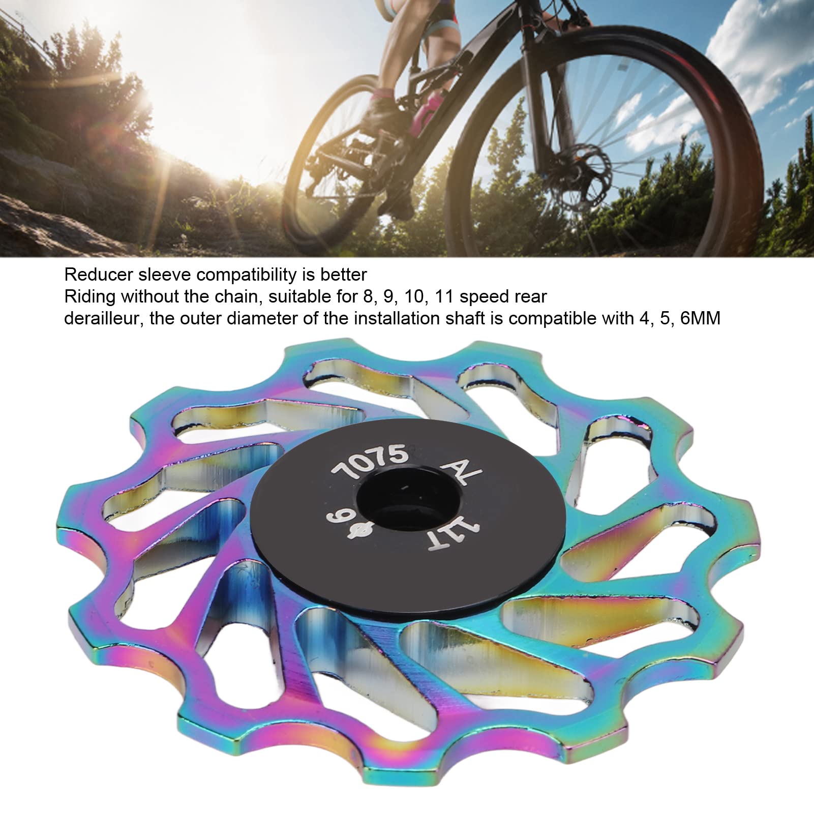 Fiets Achterderailleur Katrol Aluminiumlegering 11T Wielen Achterderailleur Katrol Roller Wiel Voor Road Mountainbike Fiets (Rood