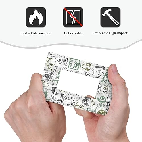 Vista 615 de Cubiertas decorativas de salida de estrella de mar playera, tablero de madera azul de concha de mar de 1 banda, decoración individual GFCI, placa