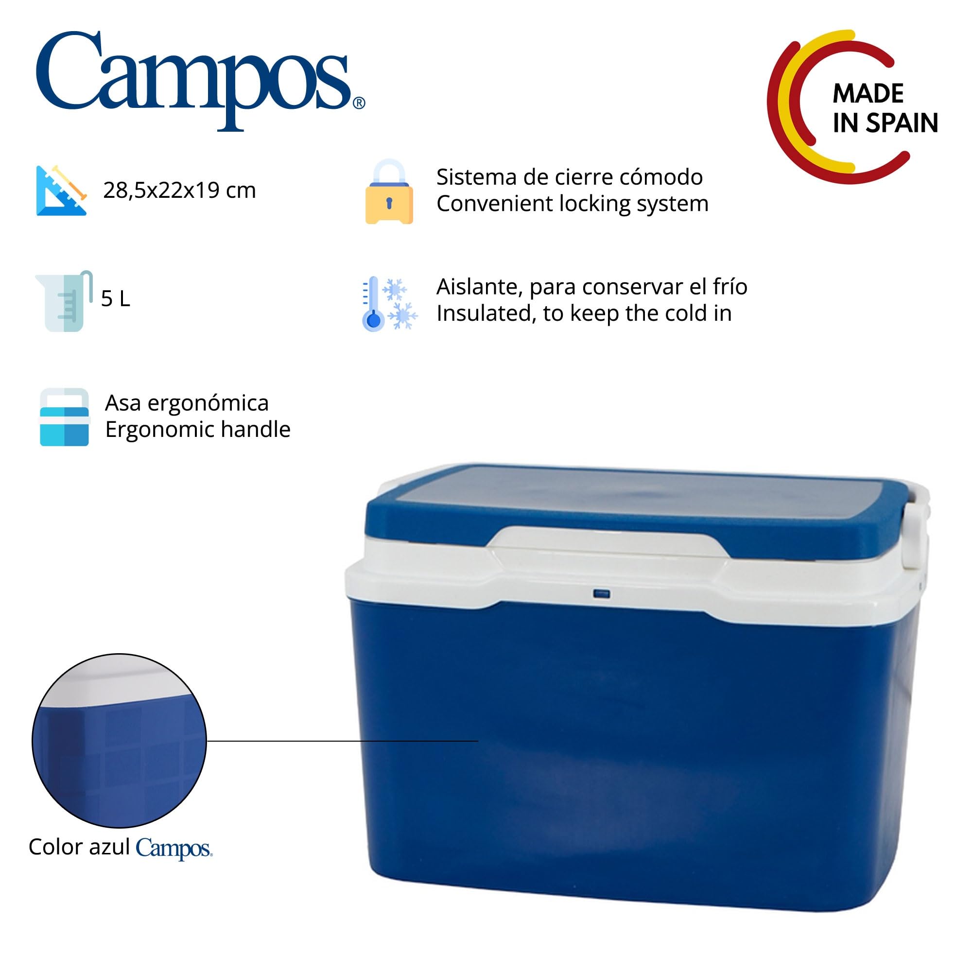 Nevera Camp 5LT RIGIDA Campos Res AZ MIK PORTAT. 75313