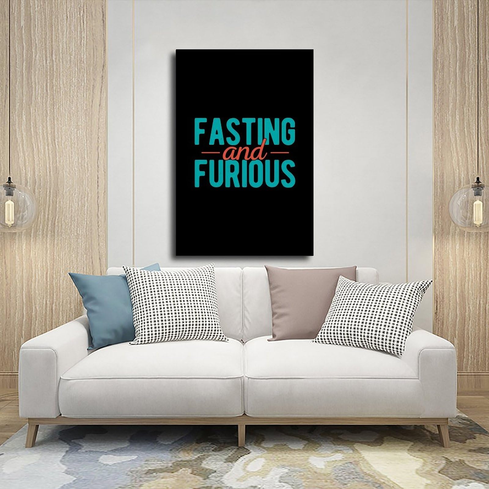 Lustiges Leinwandposter mit Intermittierendem Fasten, Wandkunst, Dekordruck, Bild Gemälde für Wohnzimmer, Schlafzimmer, Dekoration, Rahmen: 50 x 75 cm