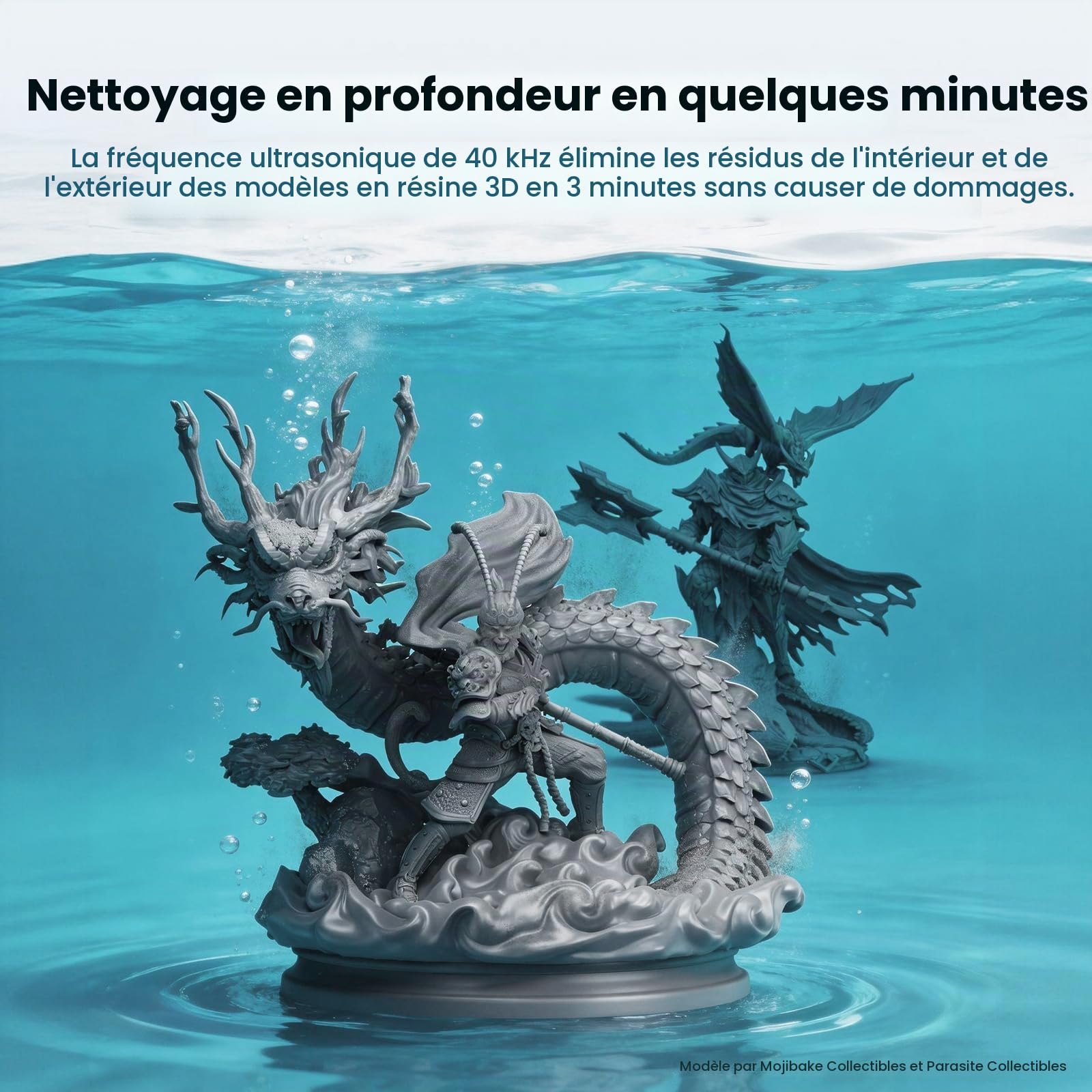 Uniformation Nettoyeur à ultrasons 7L W230, modèle de résine 3D de Nettoyage Uniforme, écran Tactile Intelligent Compatible avec Les imprimantes 3D GKTWO, Taille de Lavage : 228 x 128 x H200