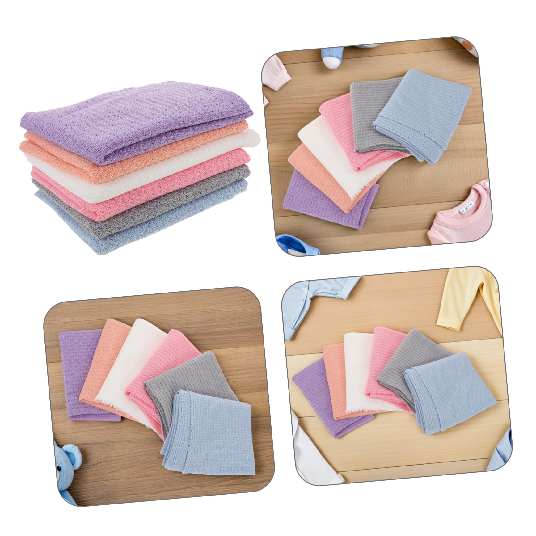 SUPVOX 6 Piezas Mantas Envolventes Elásticas para Niña Suaves y Transpirables Mantas para Recién Nacido Unisex para Sesión de Fotos Infantiles