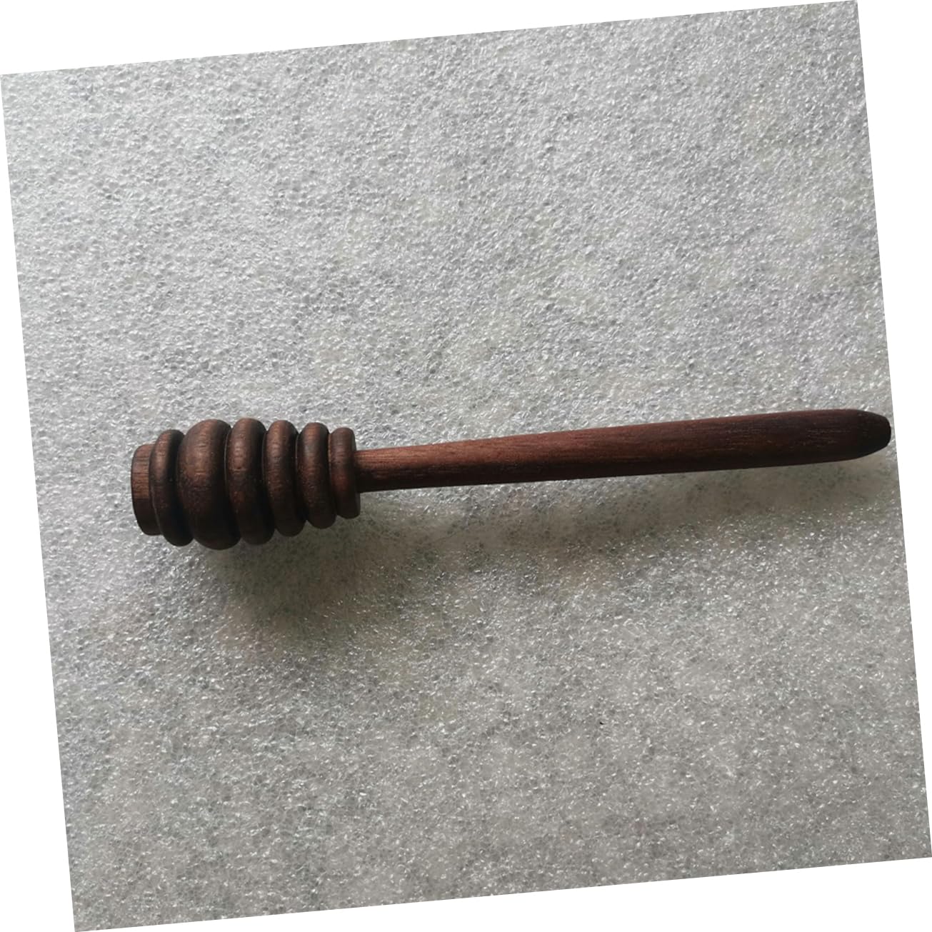 GRIRIW Honey Stick Mini Honey Beekeeping Honey Spoon Honey Dipper Stick Honey Ladle Honey Stirring Honeycomb Honey Jar with Dipper Stirrers Honey Server Black Walnut Coffee re-usable