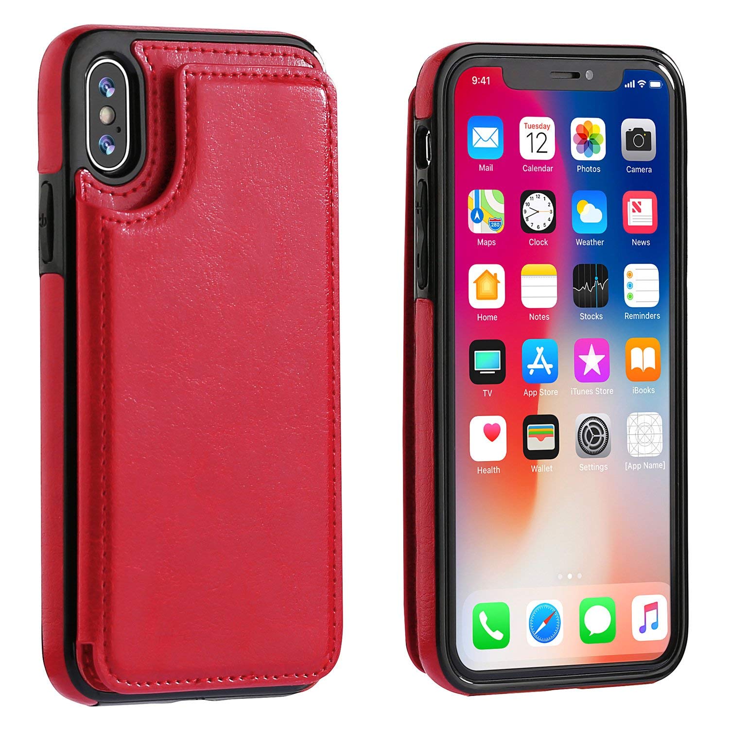 ⭐️iPhone X/ Xs 対応 ケース 背面ポケット、スタンド機能付 Amazon.co.jp: iPhone X/iPhoneXs 対応 ケース 背面ポケット付き 写真