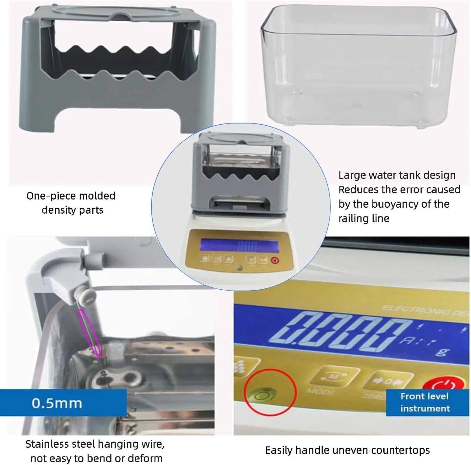 Precious Metal Authenticity Tester,Digital Gold & Silver Tester Machine with Density Meter,Gold Purity Analyser,0.001g/cm³ Accuracy,for Jewelry Industry Bank Pawn Industry(MDJ-300K)
