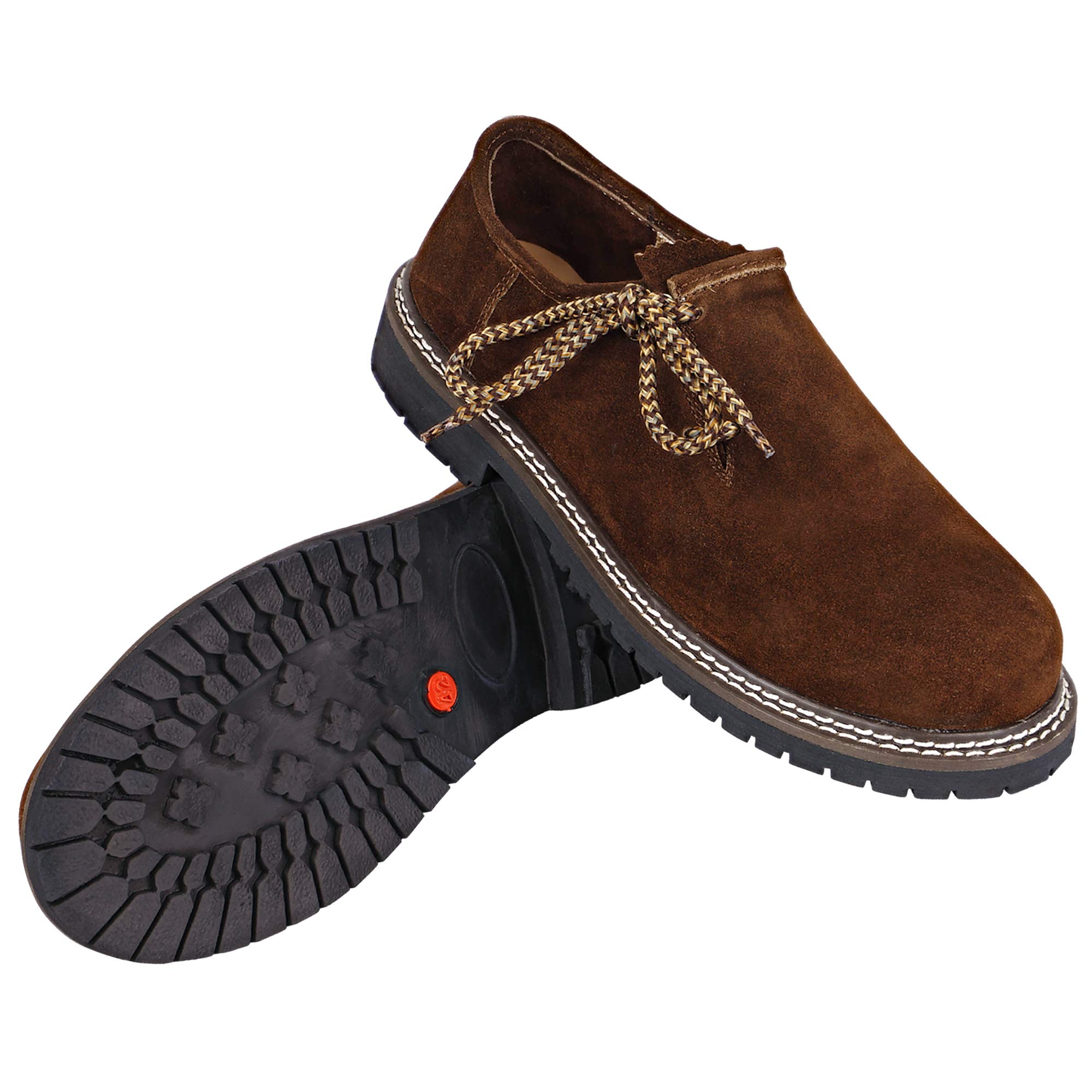 Herren Trachtenset Trachten Set Trachtenlederhose + Hosenträger + Trachtenhemd + Trachtensocken + Trachtenschuhe 5 Teiliges Größe 46-62