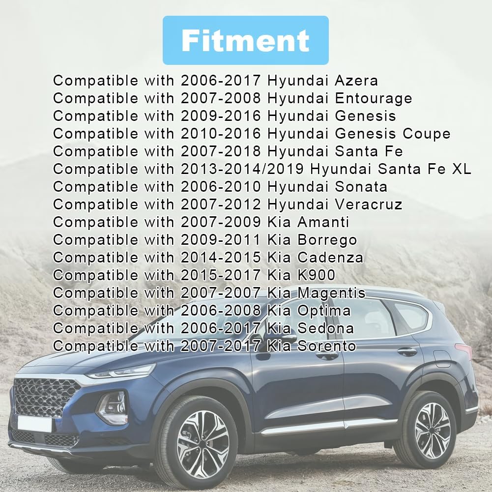 JDMON Ignition Coils Pack and Spark Plug Compatible with Hyundai Azera Entourage Genesis Santa Sonata Veracruz Kia Amanti Borrego Cadenza Magentis Optima Sedona Sorento 2006-2018 Replace UF-546 6PCS