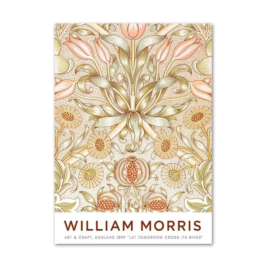Toile William Morris mode décoration intérieure pour chambre cosy