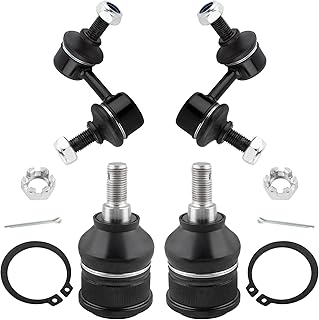 WEDOAUTO 4Pcs Suspension Kit Front Sway Bar Links + Lower Ball Joints Set Fit For Acura EL 2001-2005, For Honda Civic 2001 2002 2003 2004 2005 Coupe Sedan ONLY Replace# K90332 K90454 K90455