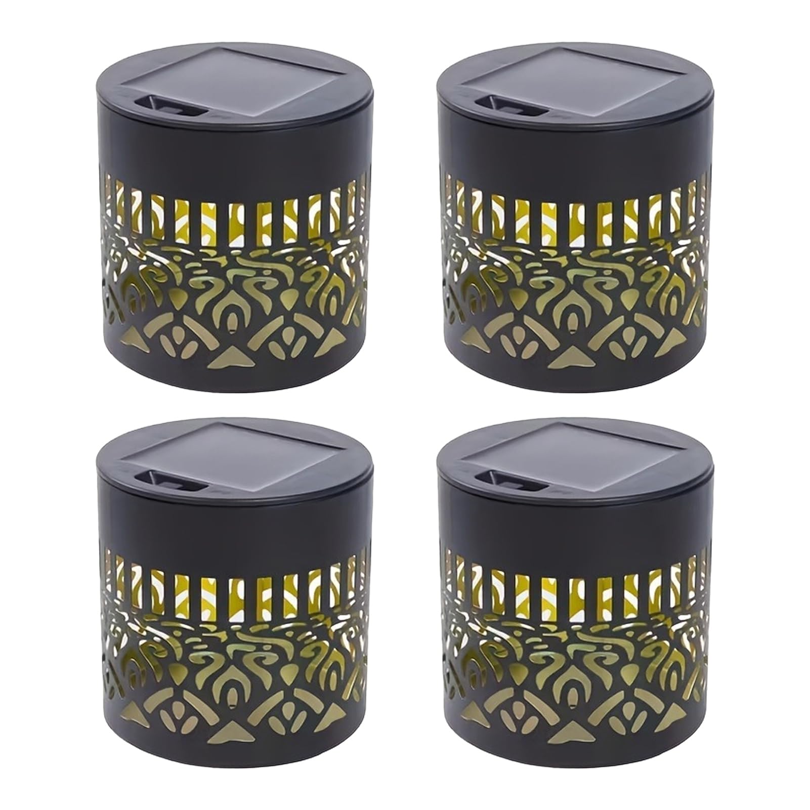 Tuxoiou Solar Wall Lights, Seven‑Color Changing Outdoor Decorative Projection Lamp, Outdoor Garden Fence Projector Lamp, IP65 Waterproof Protection for Yard Garden Patio Backyard Post 4pcs