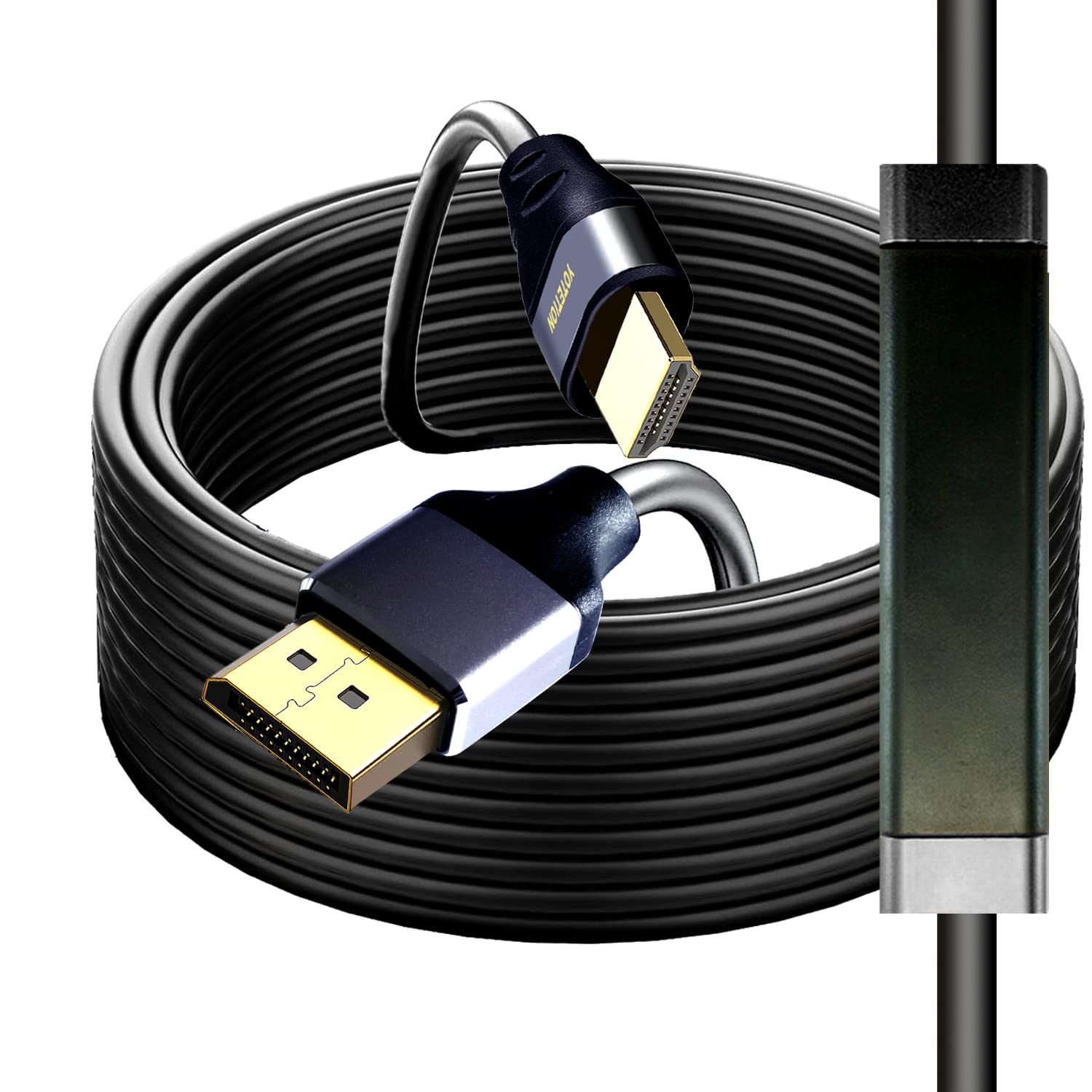 Active 8K60 DisplayPort to HDMI Cable Adpater 12FT with IC, 4K120 8K60  to HDMI Cables High Speed for Dell, Monitor, Projector, Desktop, AMD