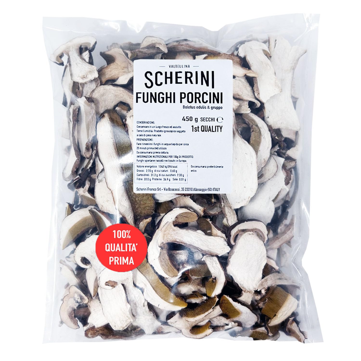 Scherini Valtellina - Steinpilze getrocknet 1st QUALITY 450g