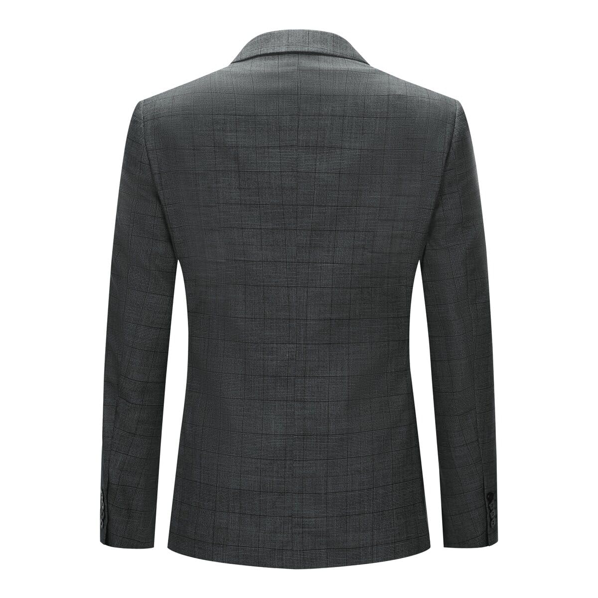YOUTHUP Męska marynarka garniturowa w kratkę, slim fit, 2 guziki, marynarka męska biznesowa