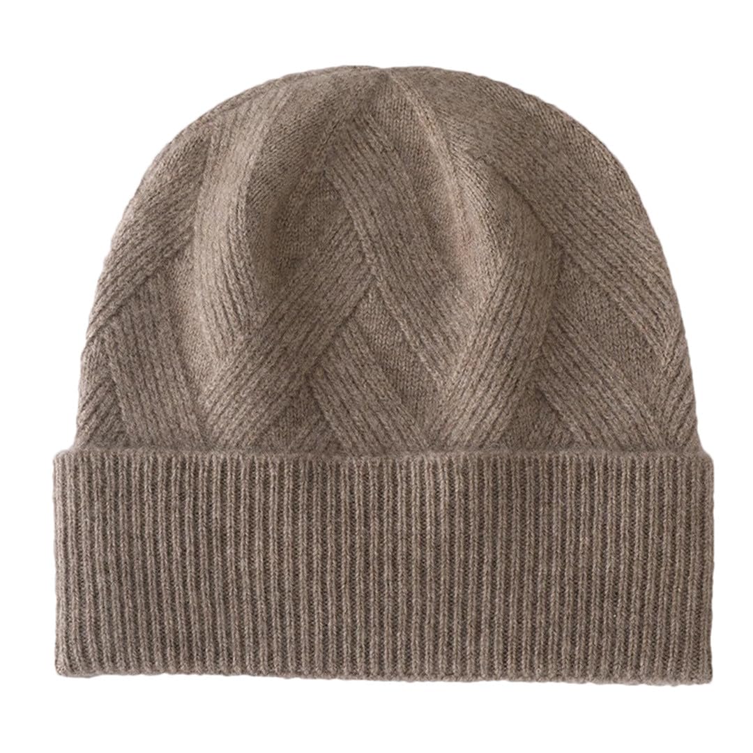 Gorro De Invierno 100% De Cachemira Pura De Punto Para Mujer, Gorros Suaves Y Cálidos, Gorro Grueso Informal, Gorro De Cachemira