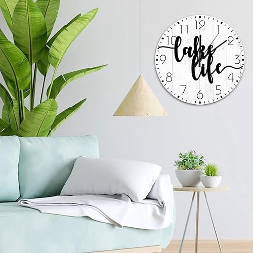 Miniatura 4 de Reloj de pared silencioso que funciona con pilas, sin tictac, reloj de pared para habitación familiar, dormitorio, sala de ejercicios, 15 pulgadas