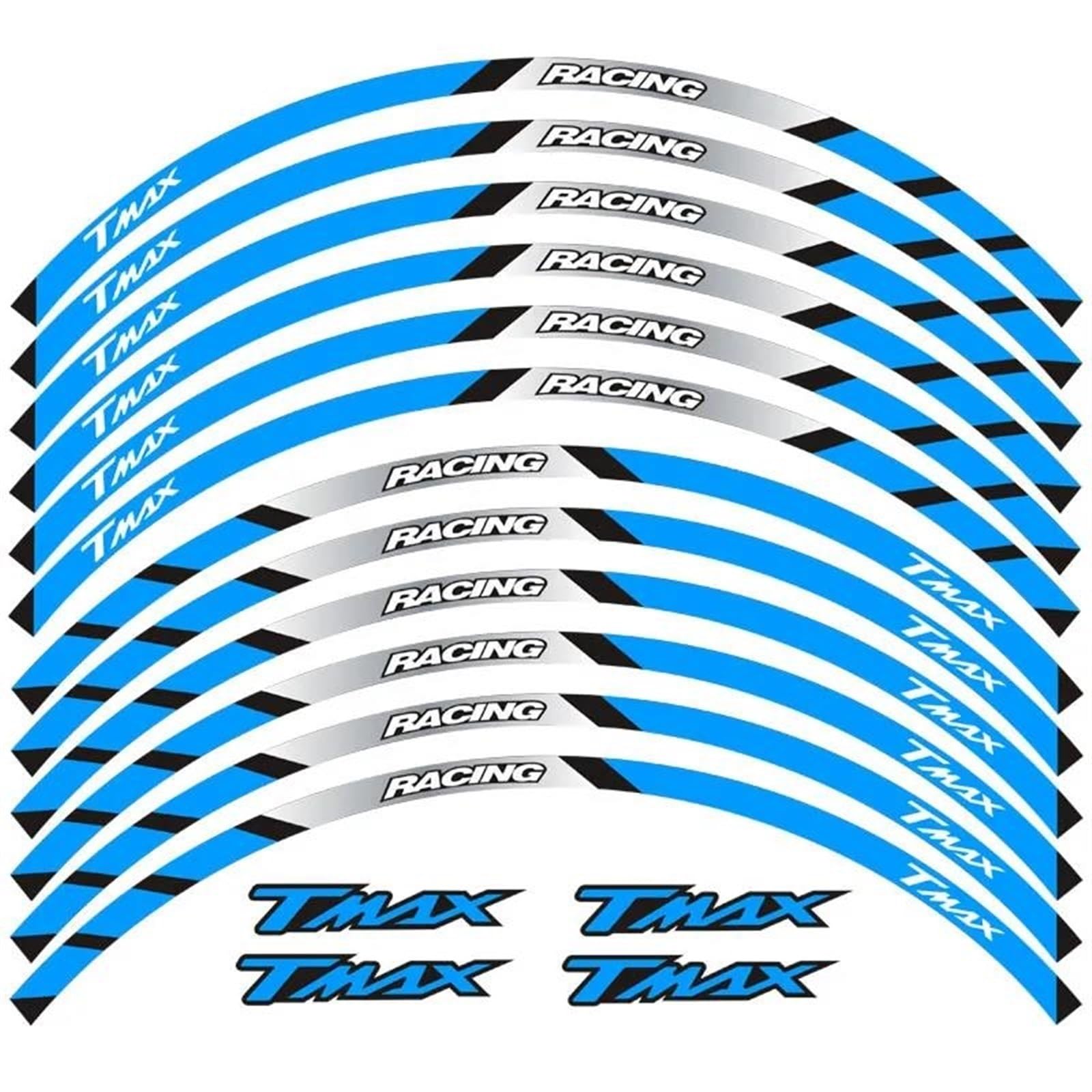 Stickers Motorcycle Stickers Reflective Wheel Rim for TMAX T MAX(Style 12)