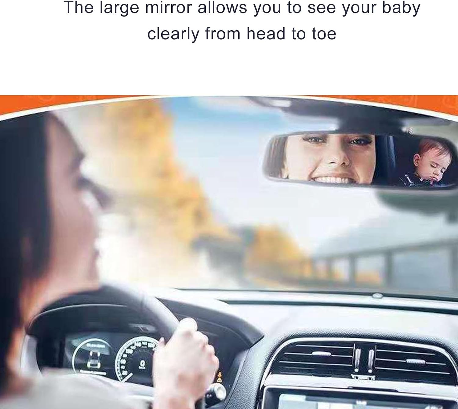 Baby Car Mirror for Back Seat, Shockproof Wide Clear View Rear Facing Baby View Mirror for Child Safety Car Seat