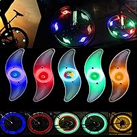 Vista 1 de 5 luces LED coloridas para rueda de bicicleta, impermeable, fácil de instalar, luces LED con 3 modos, para decoración de radios de bicicleta