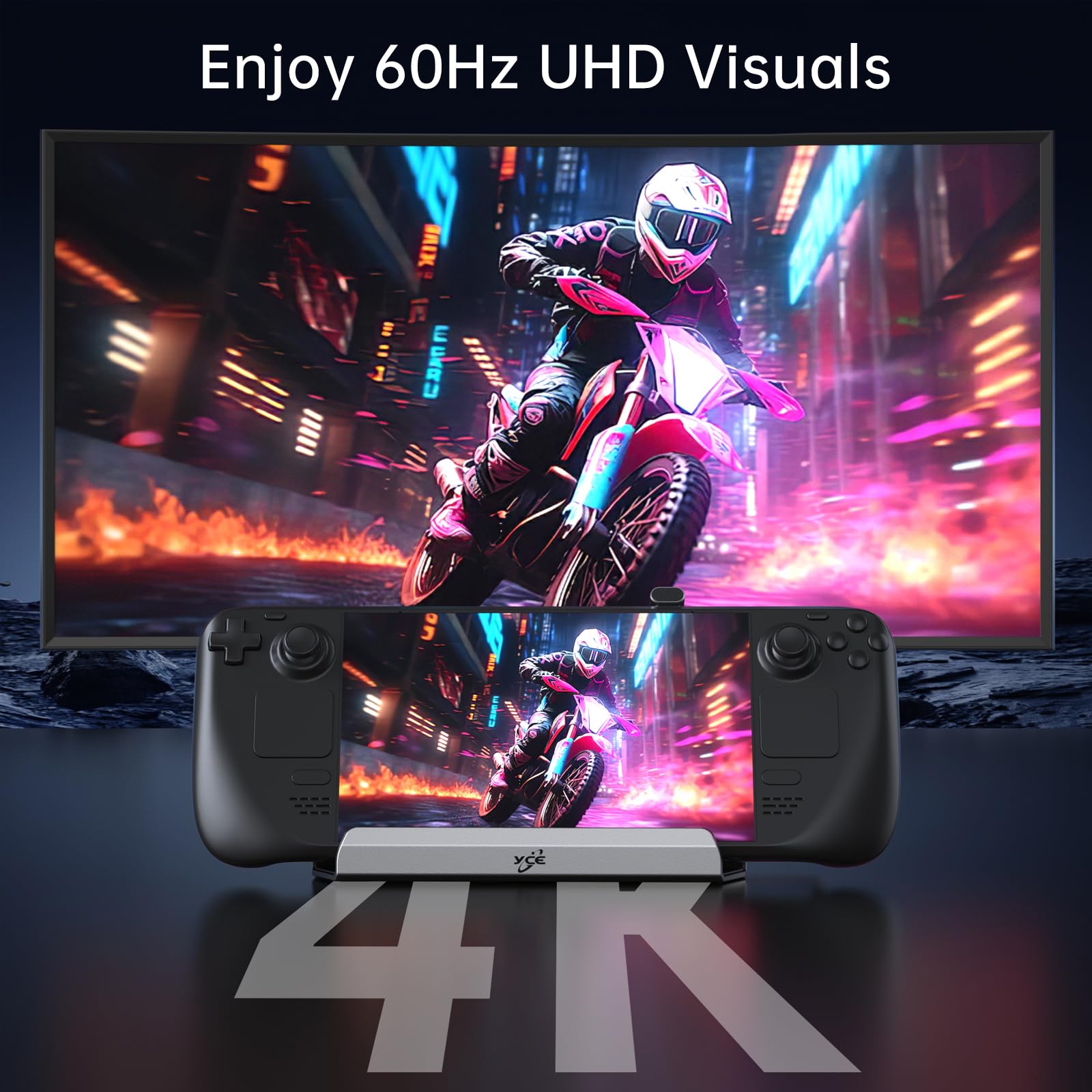 Station d'accueil 14-en-1 YCBUENO pour Steam Deck avec Deux Ventilateurs, Compatible avec Steam Deck & OLED/Nintendo Switch & 2 / ASUS ROG Ally & X/Lenovo Legion Go & S & 2 / MSI Claw,Accessoires