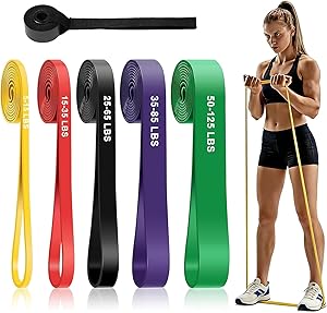 Pull Up Bands, Resistance Bands, Pull Up Assistance Bands Set for Men & Women, Exercise Workout Bands for Working Out, Body Stretching, Physical Therapy, Muscle Training - Colorful