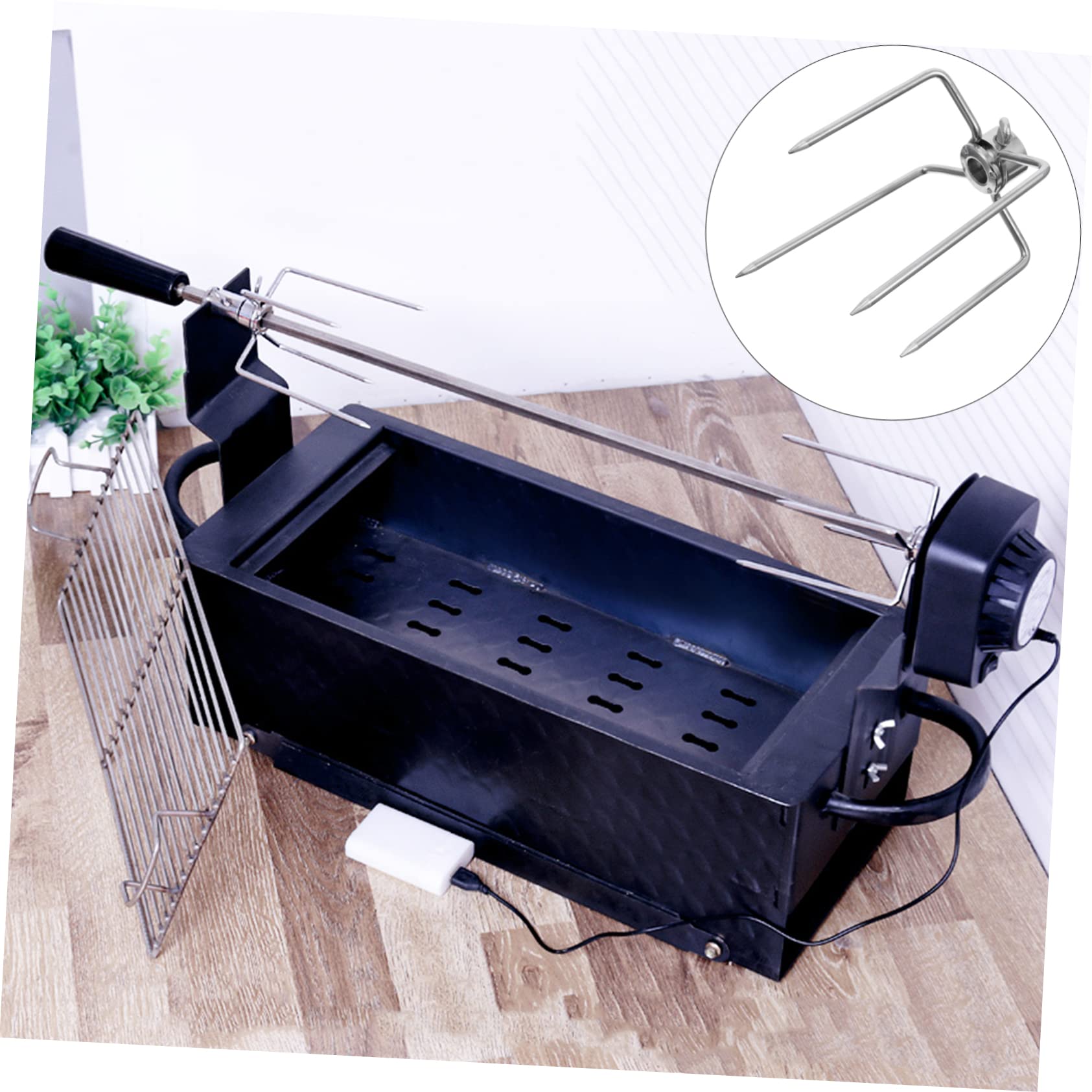 BESPORTBLE 2pezzi Forchette Per Inossidabile Per Barbecue Utensili Per Grigliate Facili Da Pulire e Riutilizzabili Per Kebab e Di Pollo