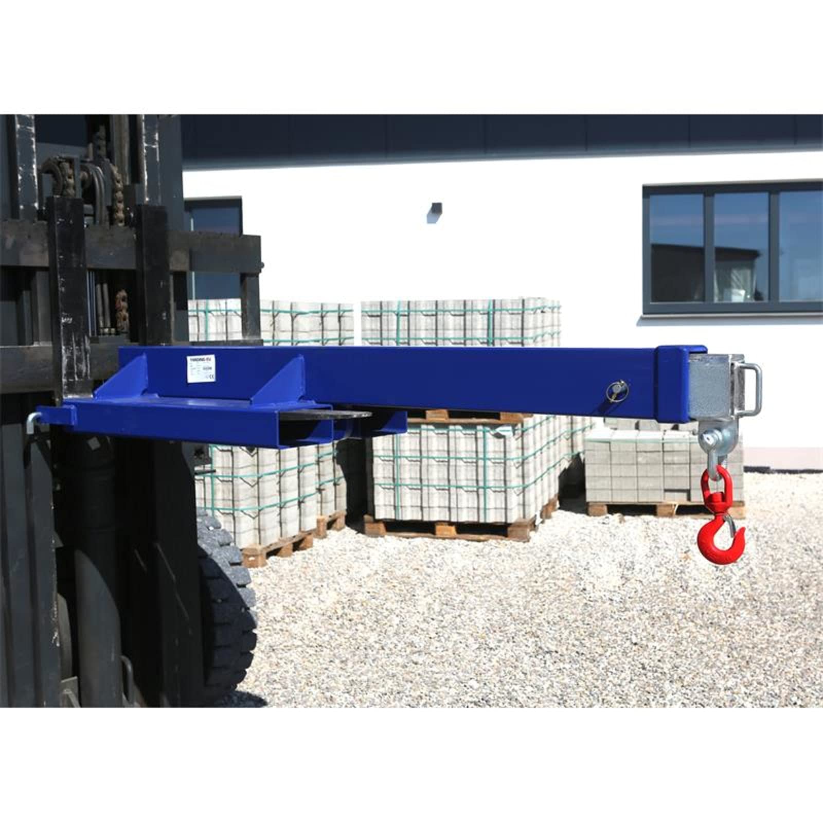 Staplerkran mit Teleskoparm 346,5 cm Kranarm Lastarm | Tragkraft: 4500 kg / 4,5t