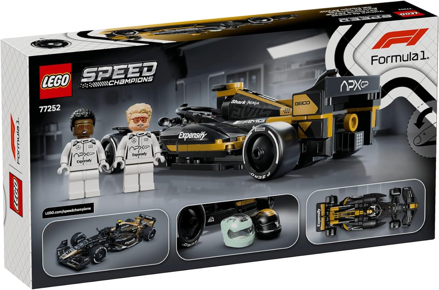 LEGO Speed Champion F1 The Movie APXGP Team Race Car, 77252 Toy Blocks, Boys, Girls, Authentic Product