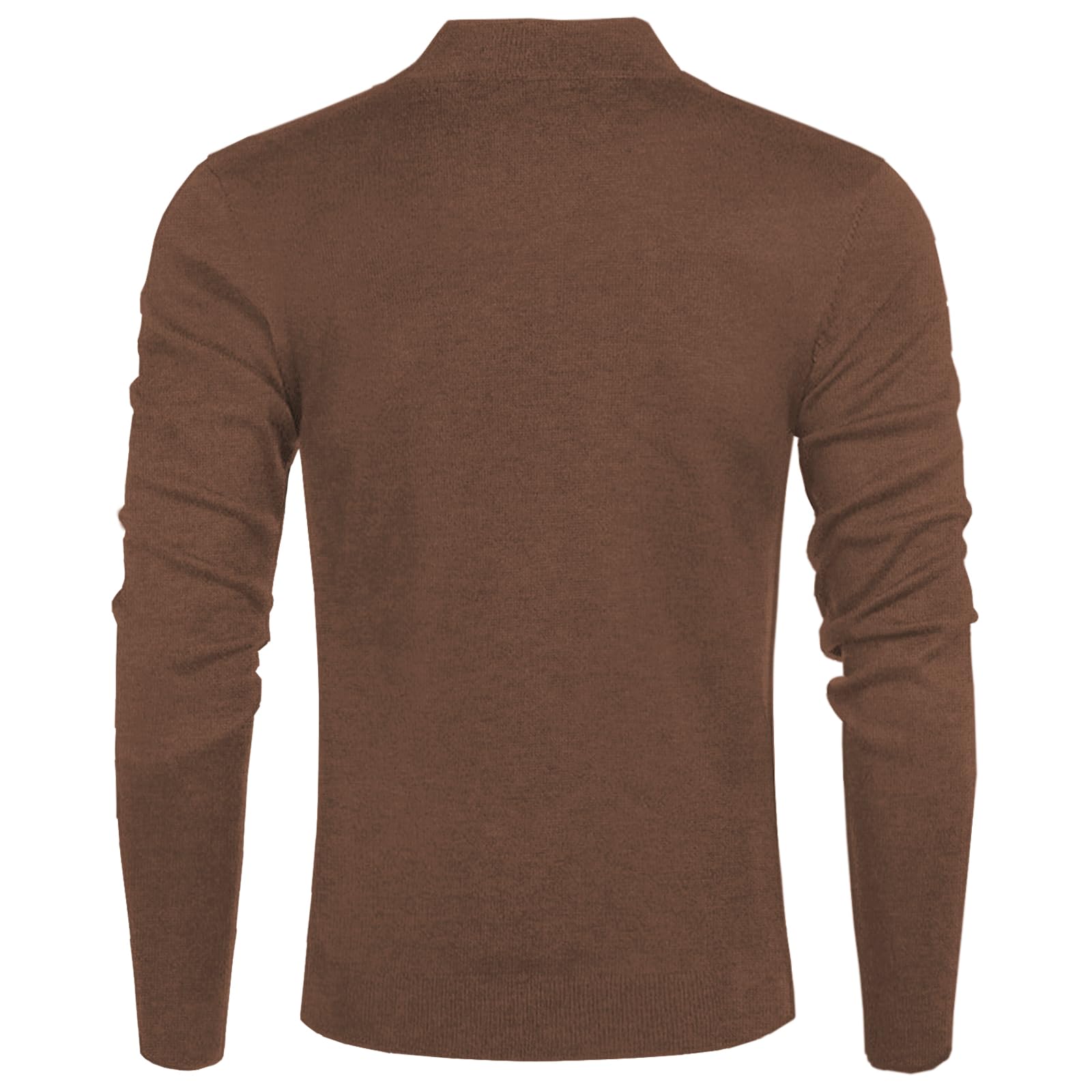Aotoyou Maglione da uomo a collo alto, lavorato a maglia, a maniche lunghe, per il tempo libero, invernale, caldo