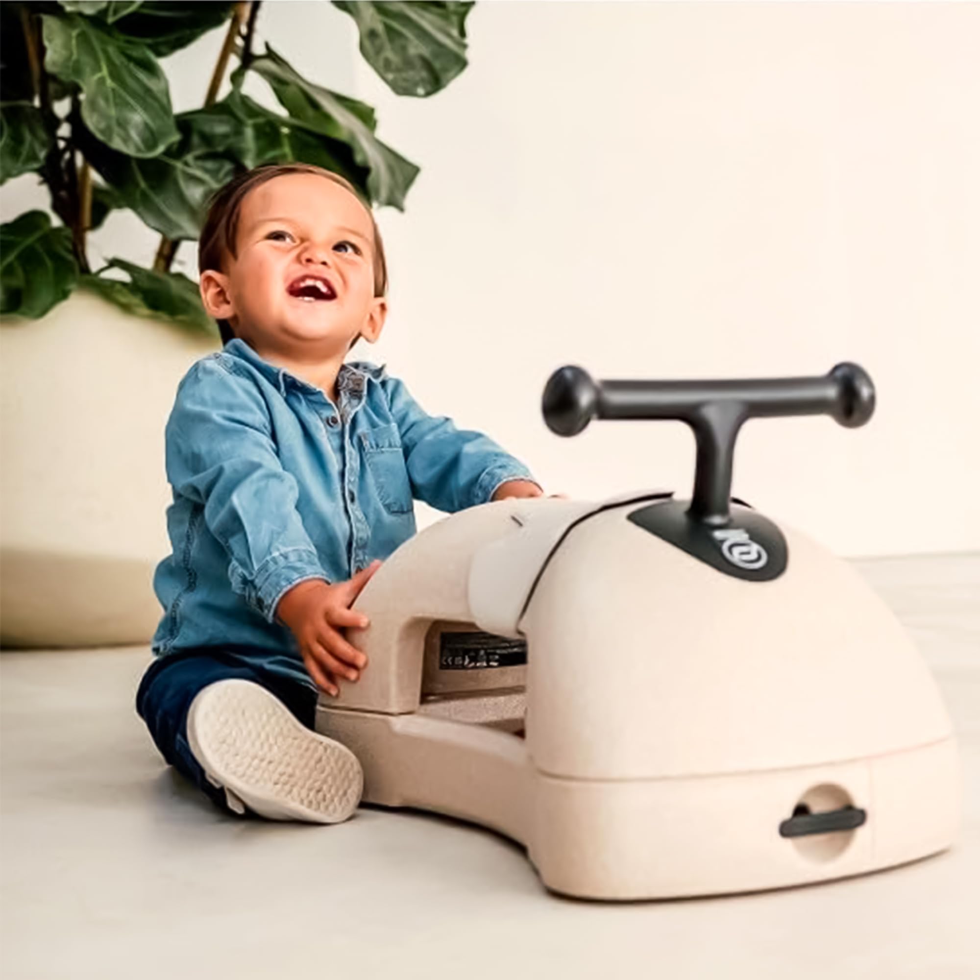 Scoot and Ride My First 3in1 Beige – Trotteur & Porteur 3-en-1 – pour bébés dès 6 Mois – personnalisé avec prénom