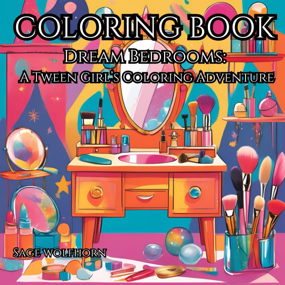 A Tween Girl’s Coloring Book Adventure - Perfect Gift For Teens and Tweens: Bedroom Designs and Cute Images Coloring Book for Tweens and Teens To Relax and Enjoy