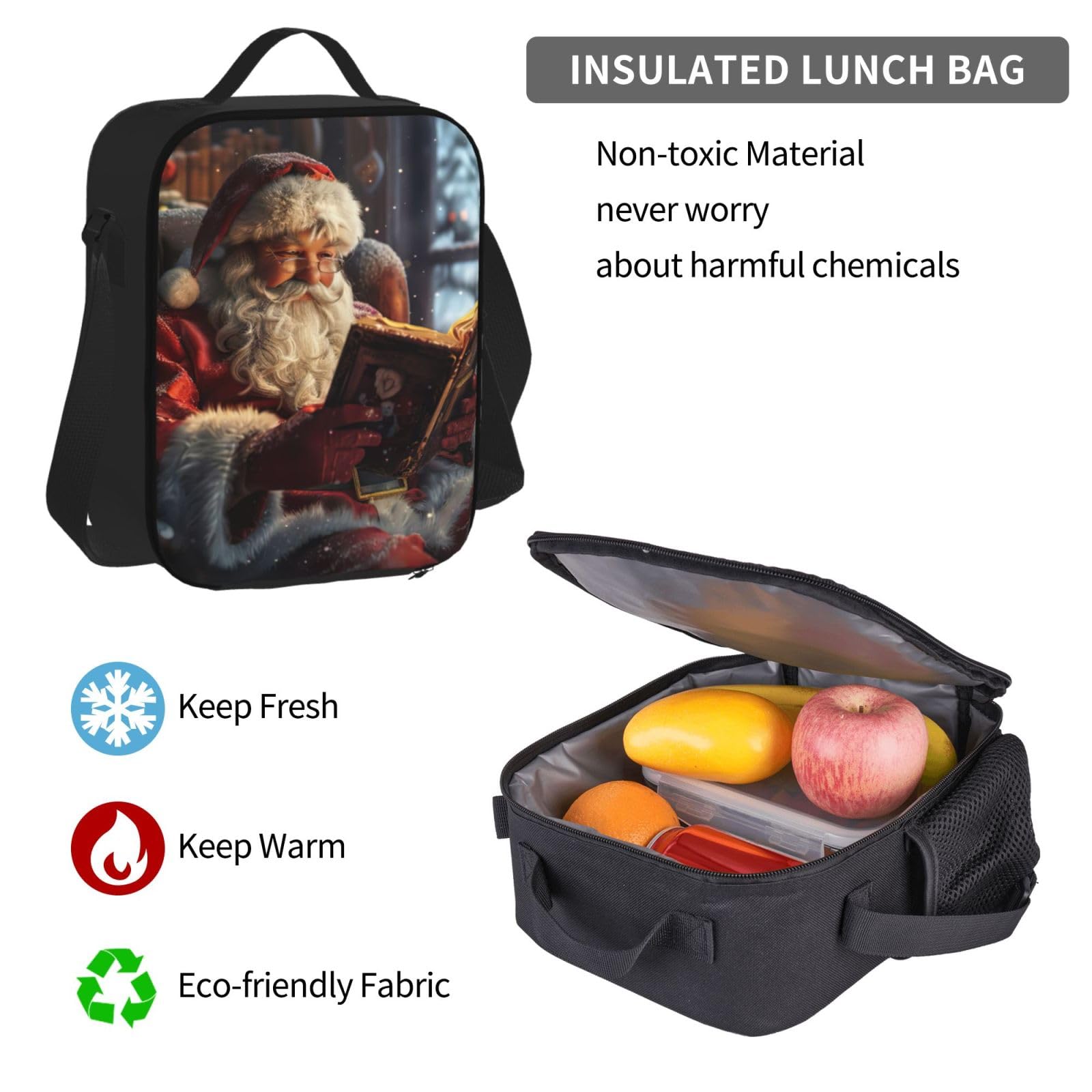 Zaino, borsa portapranzo, astuccio, set da 3 pezzi, per lavoro e